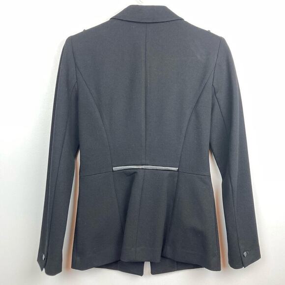 WHBM Leather Trim Ponte Blazer Jacket - Picture 2 of 16